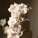 Cascading Cake Flowers on Wedding Cake