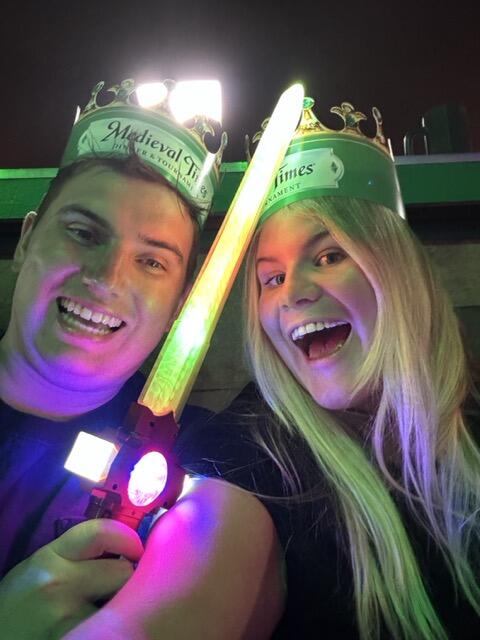 A favorite tradition of the Sorensen family is attending a lively joust at Medieval Times. Please refer to Jason as Duke Jason as that is his knighted title. He was a good sport about his surprise initiation into the Sorensen family. 