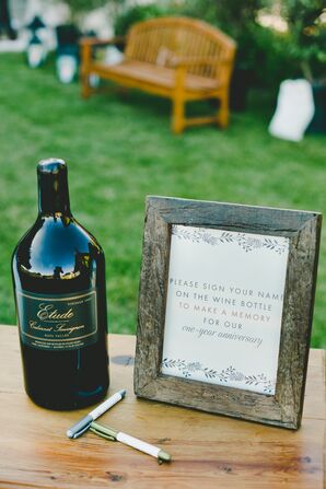 Wine Bottle Guest Book Alternative