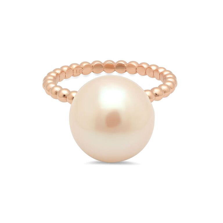 Stackable pearl engagement ring from Victoria Six