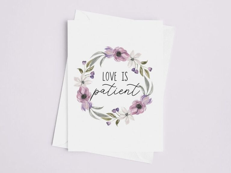 Love Is Patient wedding card