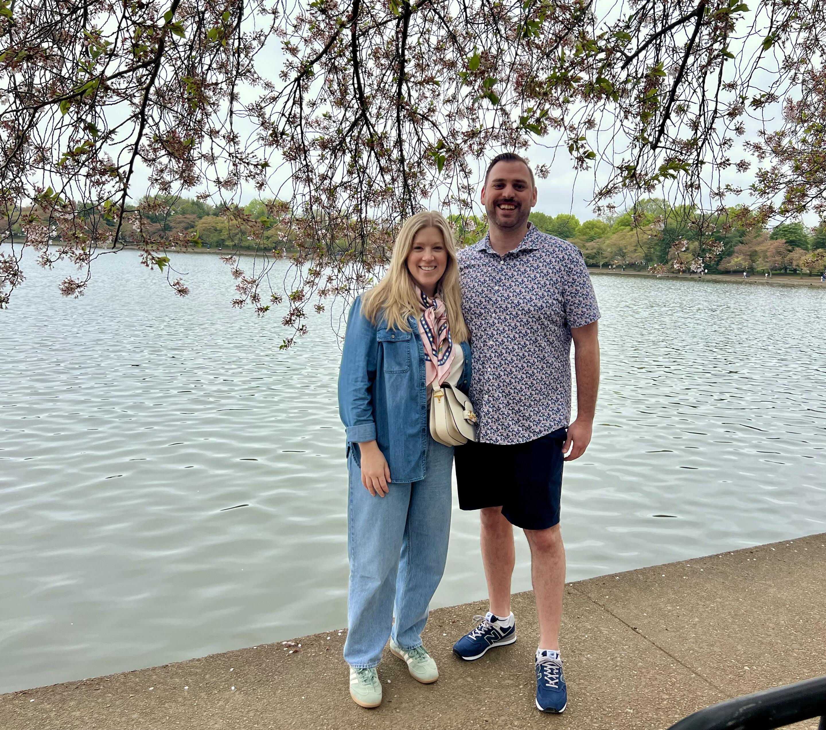 First trip as a couple! The last of the cherry blossoms in DC! 