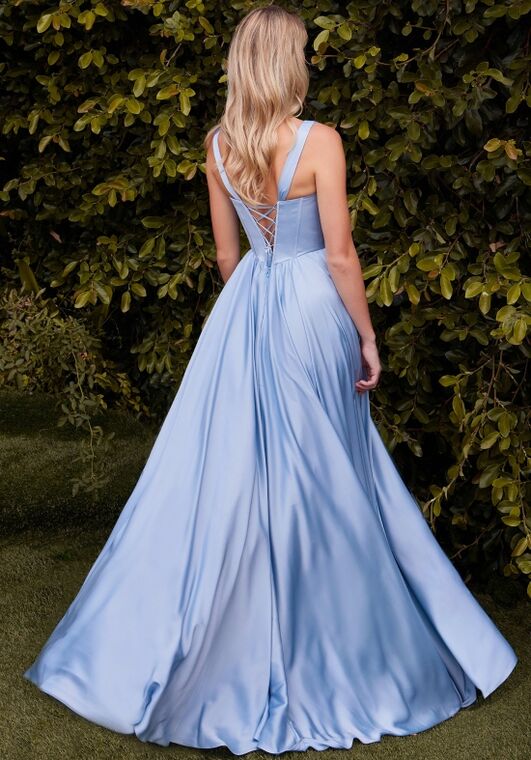 Ladivine 7447 V-Neck and Plunge Bridesmaid Dress - 2