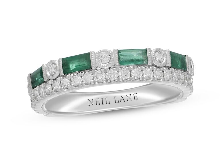 Emerald and diamond band by Kay Jewelers. 