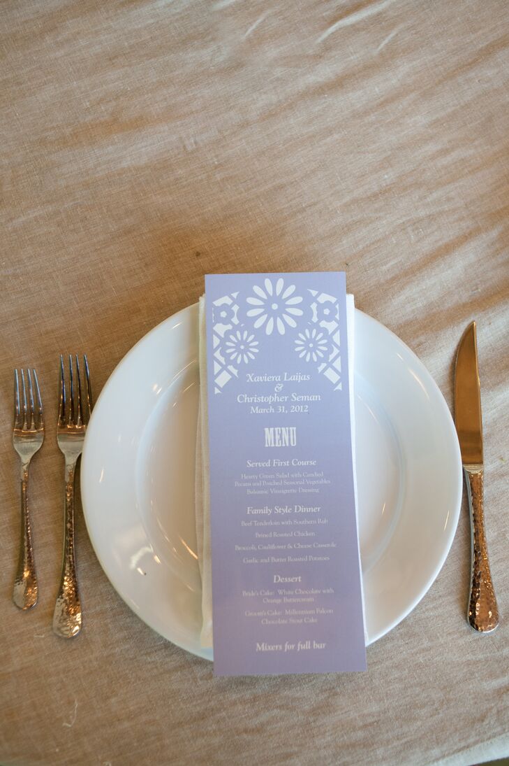 Papel Picado Design Menu Card