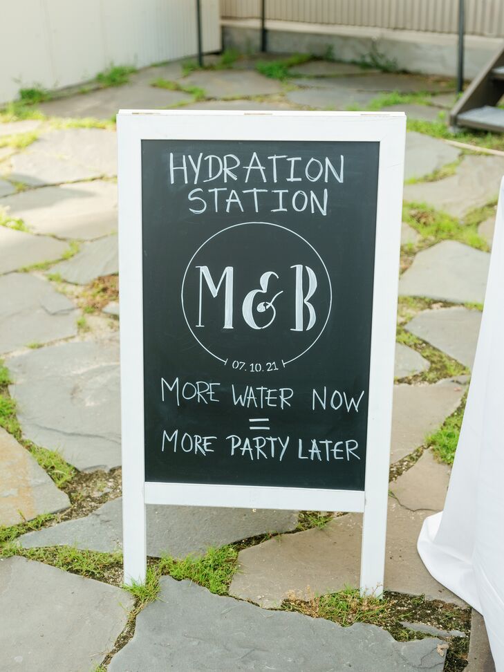 Chalkboard Wedding Sign at Brooklyn Grange Farm in New York