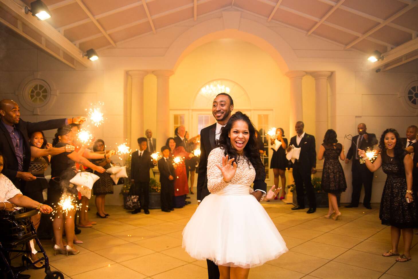 Short White Reception Dress