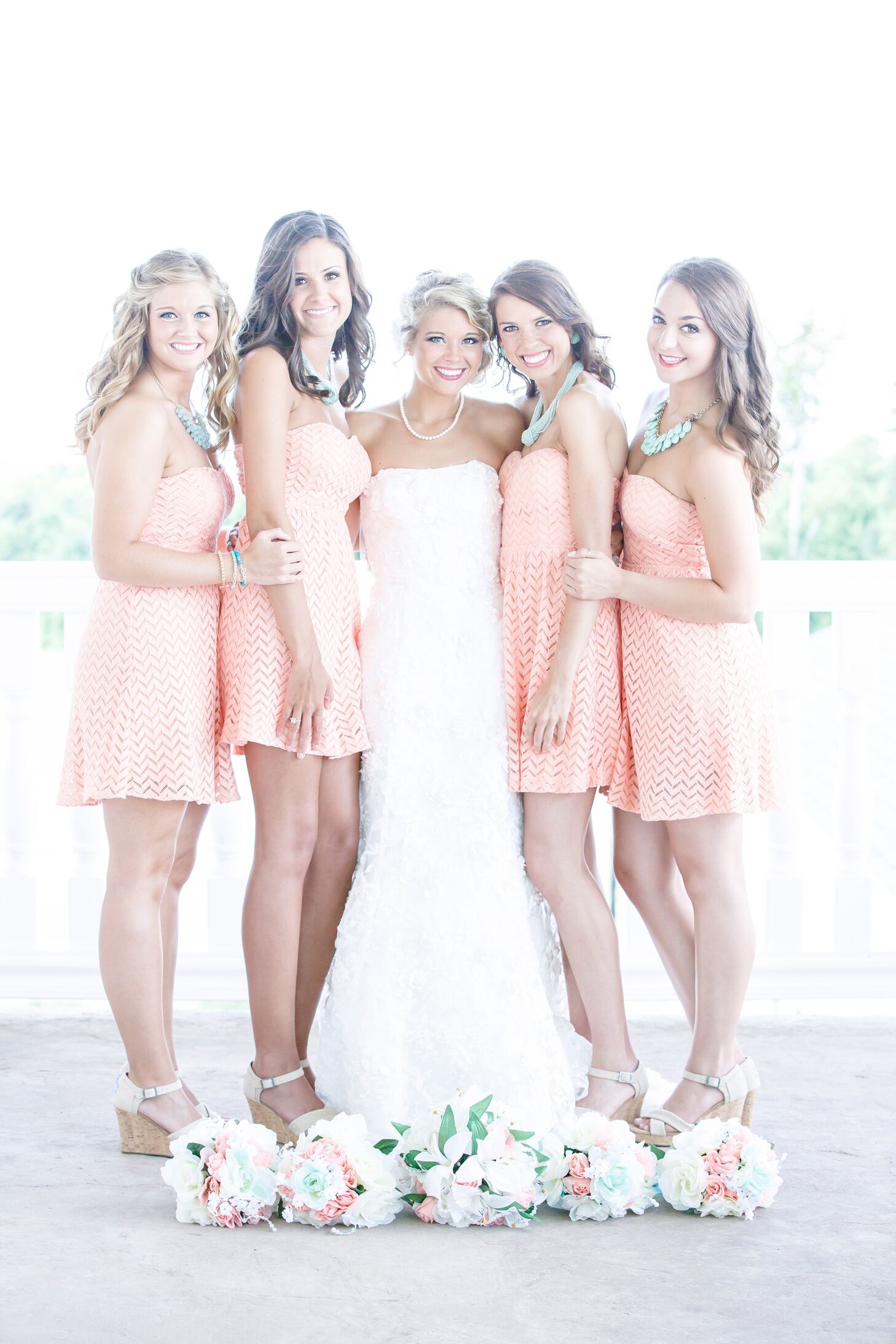 Casual Coral Bridesmaid Dresses