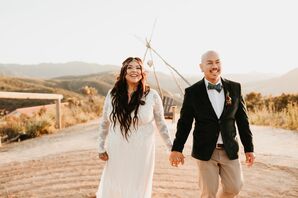 Modern, Bohemian Couple at Hey Babe Ranch in Alpine, California