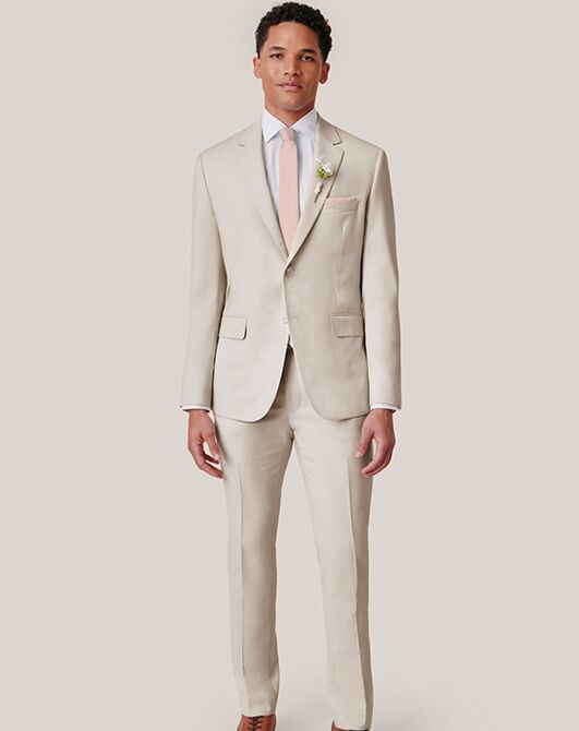 Birdy Grey Suits Taylor Suit in Tan Champagne Tuxedo - 7