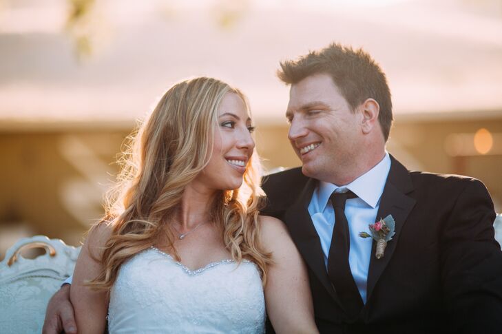 Through antique chinaware, wooden props and vintage furniture, this shabby-chic outdoor wedding came to life at Rancho San Antonio in Santa Ynez Valle