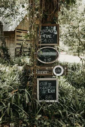 Rustic Wood-Framed Chalkboard Signs