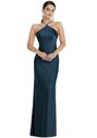 Dessy Group Diamond Halter Bias Maxi Slip Dress with Convertible Straps - LB041 Halter Bridesmaid Dress - thumbnail - 1