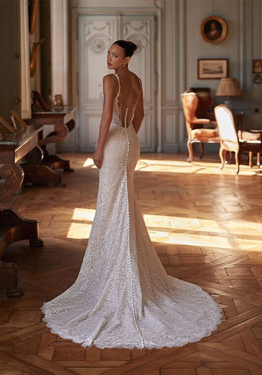 Moonlight Couture H1642 Mermaid and Trumpet Wedding Dress - 2