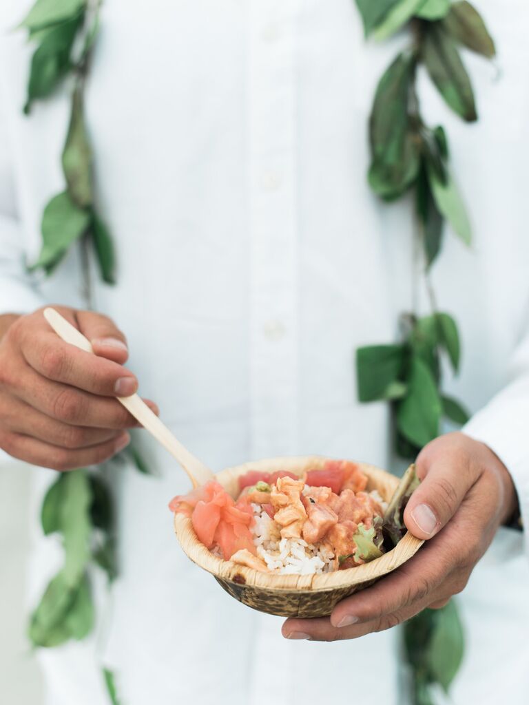 wedding menu poke bowl