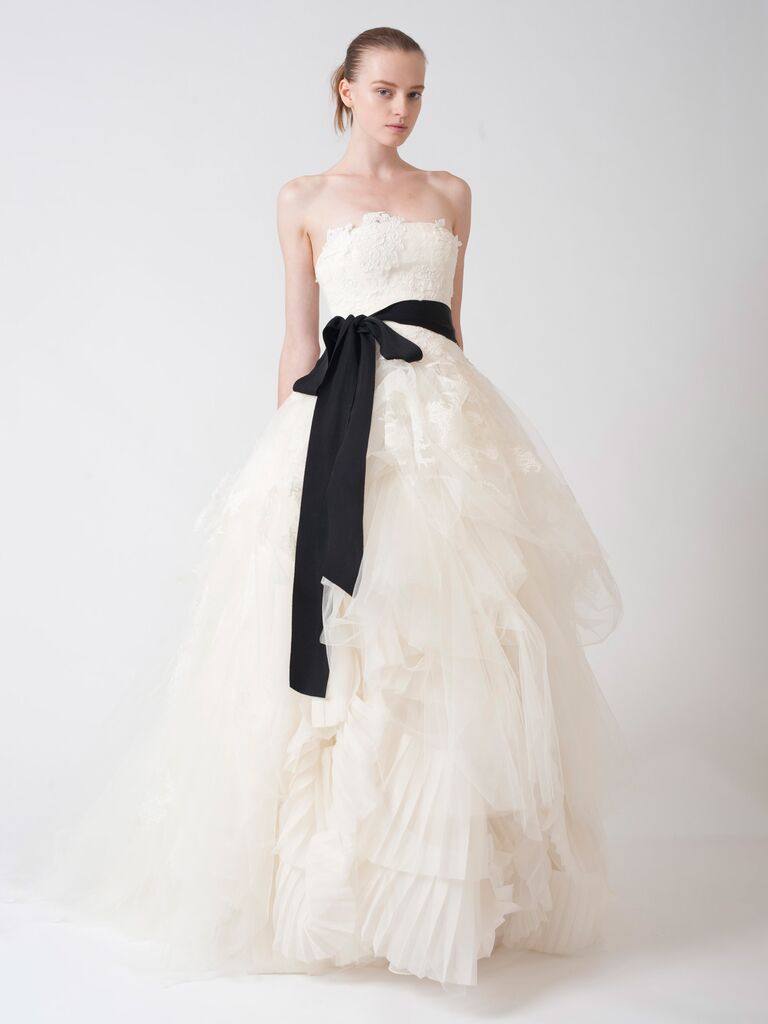 strapless Vera Wang ball gown