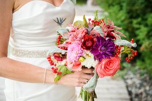 Red, Purple and Pink Bridal Bouquet