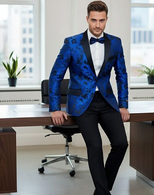 BLACKTIE AMSTERDAM Royal Blue Wedding Tuxedo Blue Tuxedo - 7