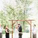 Simple, Elegant Outdoor Ceremony With DIY Altar