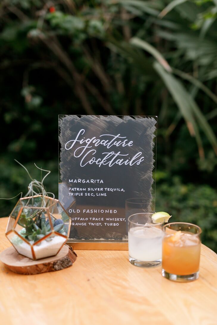 Acrylic Bar Menu at South Congress Hotel in Austin, Texas