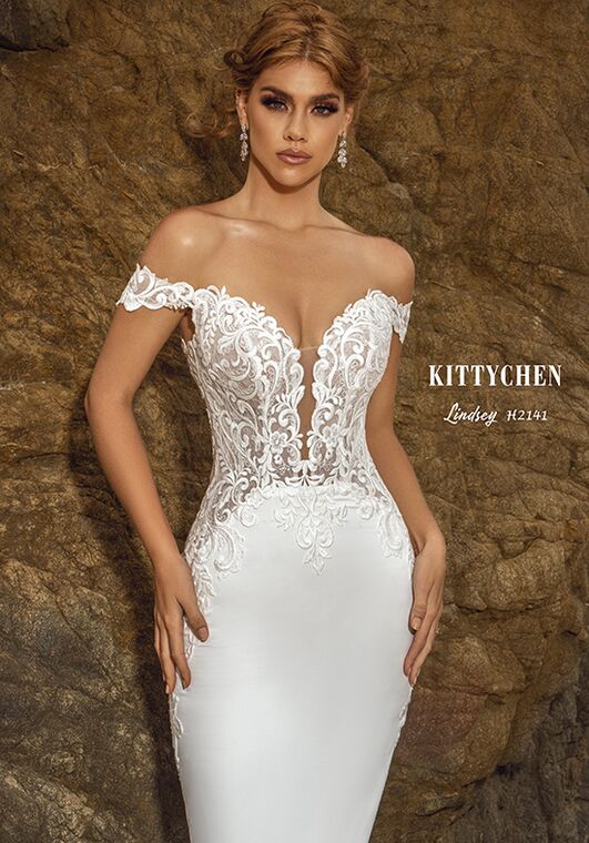 KITTYCHEN LINDSEY, H2141 Fit-and-Flare Wedding Dress - 4