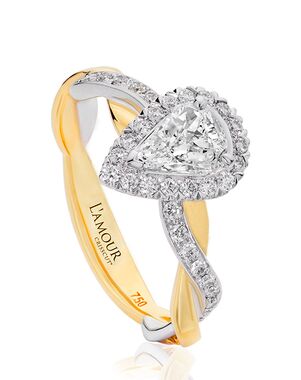 Christopher Designs Unique Pear Cut Engagement Ring