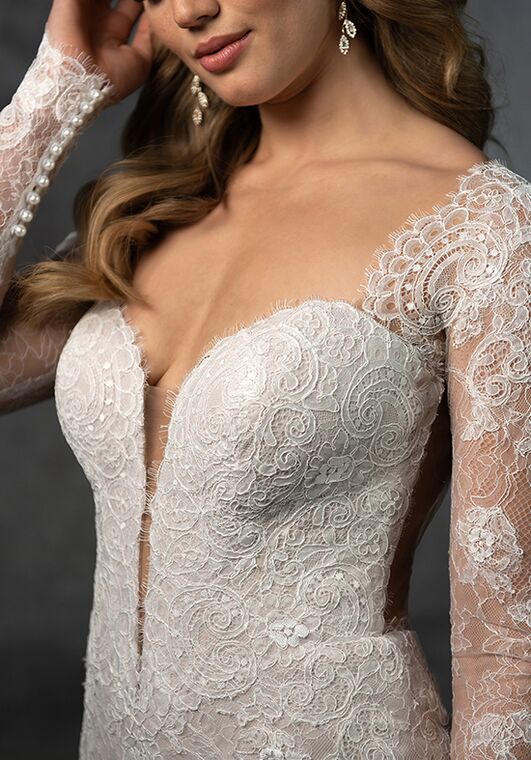Essense of Australia D4336 Fit-and-Flare Wedding Dress - 7