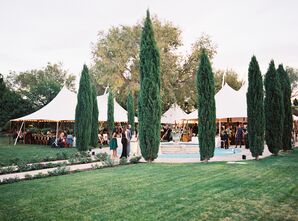 Garden Cocktail Hour at Marathon, Texas Wedding