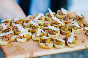 Bruschetta Passed Appetizers with Fresh Tomatoes
