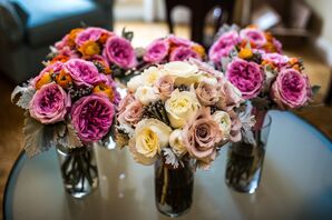 Chic Pink and White Bridal Bouquet