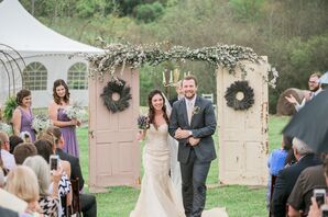 Lavender, Eucalyptus Vintage Door Wedding Arch