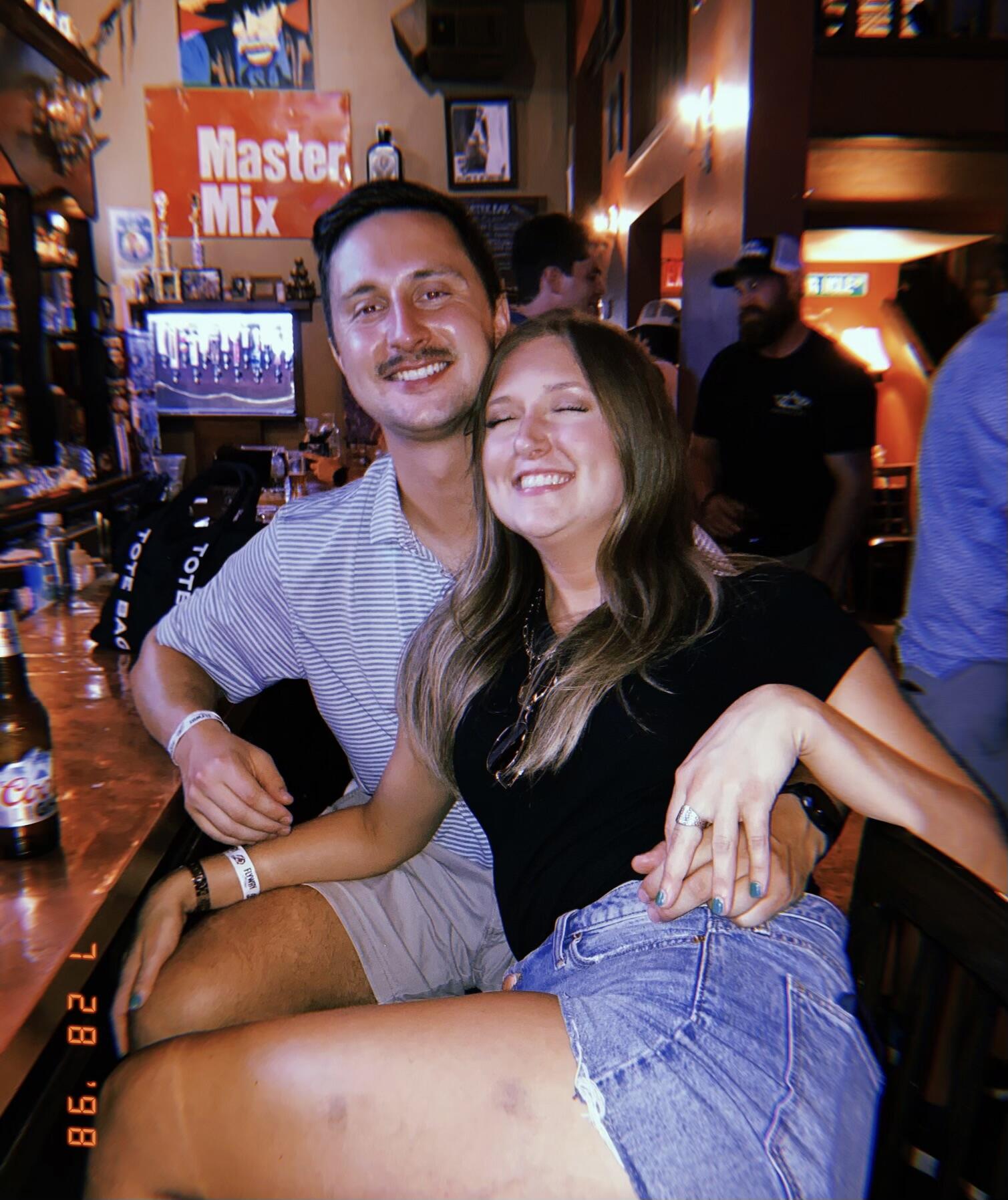 It all started in Little Rock... Charlie was there for JMATS & I was managing Orange theory Fitness.. One night, my friends and I went to Four Quarter (a bar in NLR)... 3 guys with mustaches walk into the bar and one of them asks if they can be our friends. Charlie and I hit it off so well, I texted him the next morning and said "I can't believe I met my future husband last night"...