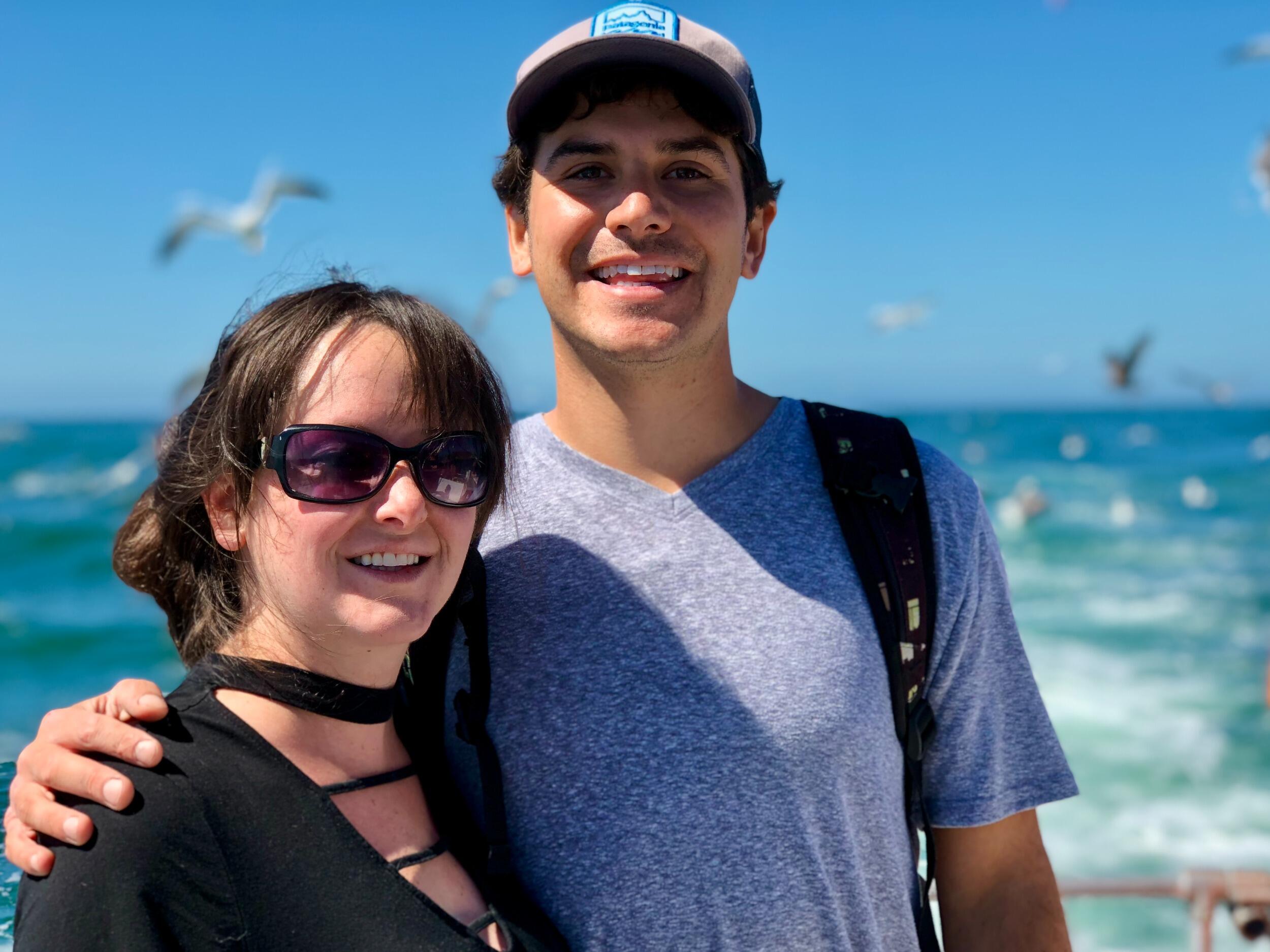 In 2018, life got even more real—and more fun! Kaia continued to be the sunshine of their lives, as the couple spent weekends hiking Big Sur, long boarding the Bob Jones Trail, and exploring all the beautiful beaches in the central coast. That summer, Joel’s lease ended, and a room opened up in Michelle’s house, so they leveled up: cohabitation... with five other roommates. Romance + chaos = ultimate bonding. Their first trip to Vegas together was the high life and ultimate getaway—suite with friends, lazy river floats, and all the fine dining. By July, they were up in Bodega Bay celebrating Pam's second 30th birthday, followed by a stop in Napa, where they casually hung out with cheetahs and giraffes at Safari West, more animals that Michelle wanted to take home! For Joel’s birthday, they scored an oceanfront campsite at Limekiln in Big Sur — because nothing says romance like the sound of ocean waves under the stars. Then came their first fishing charter in September, where they caught so much cod they basically lived off fish tacos for the rest of the year. That November, they switched up the menu and hosted their first Friendsgiving together. Joel spatchcocked and smoked a turkey on the Traeger, and Michelle made a butternut squash soup so good it became a permanent Thanksgiving tradition. The leftover turkey and soup even made an appearance at Jalama Beach, where they camped and surfed with Joel’s family to close out Thanksgiving weekend. They wrapped up the year in Oakland, celebrating Michelle’s birthday with her family over piles of the most delicious buttery king crab legs!