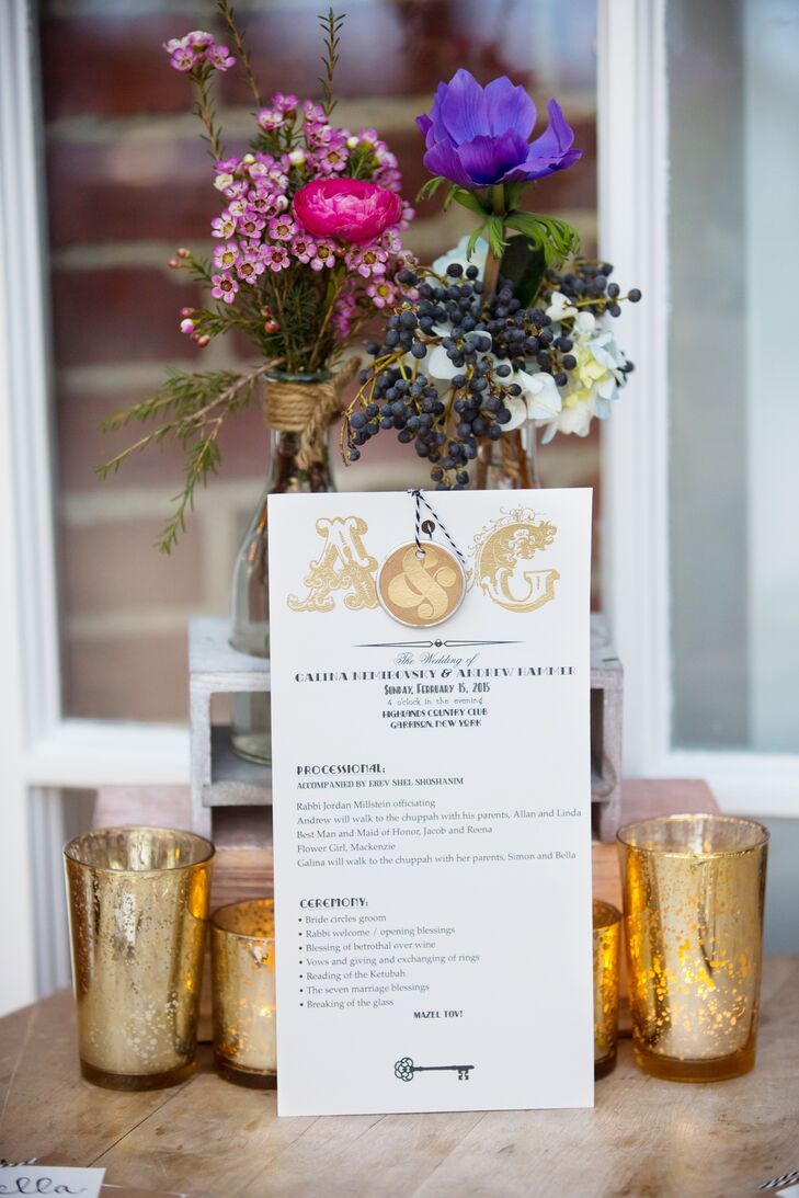 Vintage-Inspired Monogrammed Programs