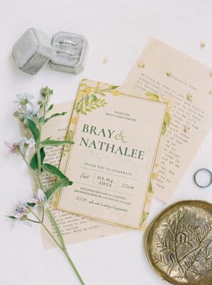 Vintage and Garden Inspired Invitation and Vows