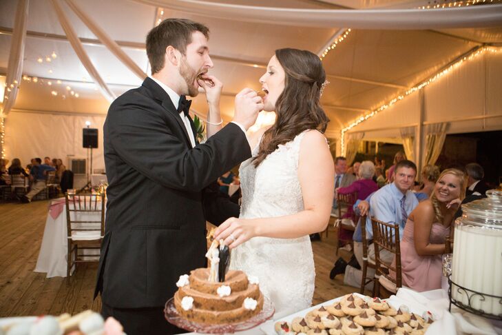Since Brittany and Seth aren't fans of cake, their friends and family pitched in to bake cookies for their cookies and milk dessert table spread. "It was great because we both love cookies, and it was nice to have a homemade touch," says Brittany.