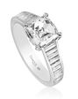 Christopher Designs Unique Cushion Cut Engagement Ring - thumbnail - 1