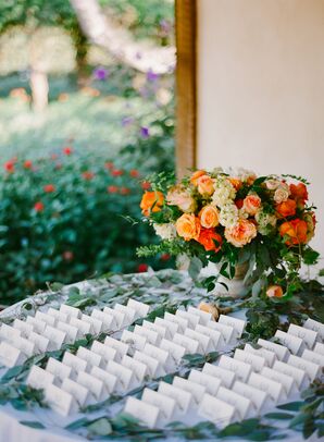 Romantic Peach Garden Rose Flower Arrangement