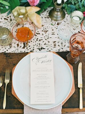 Formal Menus and Vintage Glassware