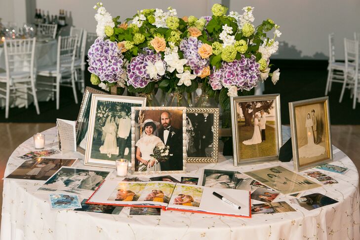 Vintage Wedding Photos Guest-Book Table