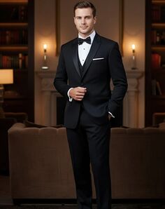 BLACKTIE VERMONT Black Wedding Tuxedo Black Tuxedo