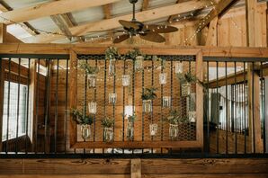 Suspended Mason Jar Planter Display