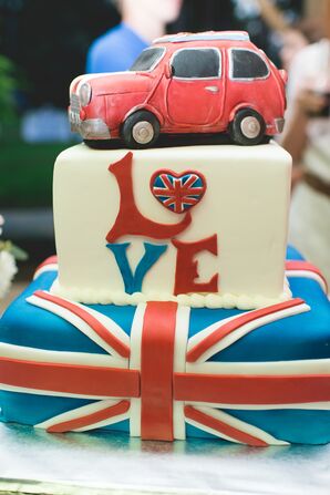 Whimsical English-Inspired Groom's Cake