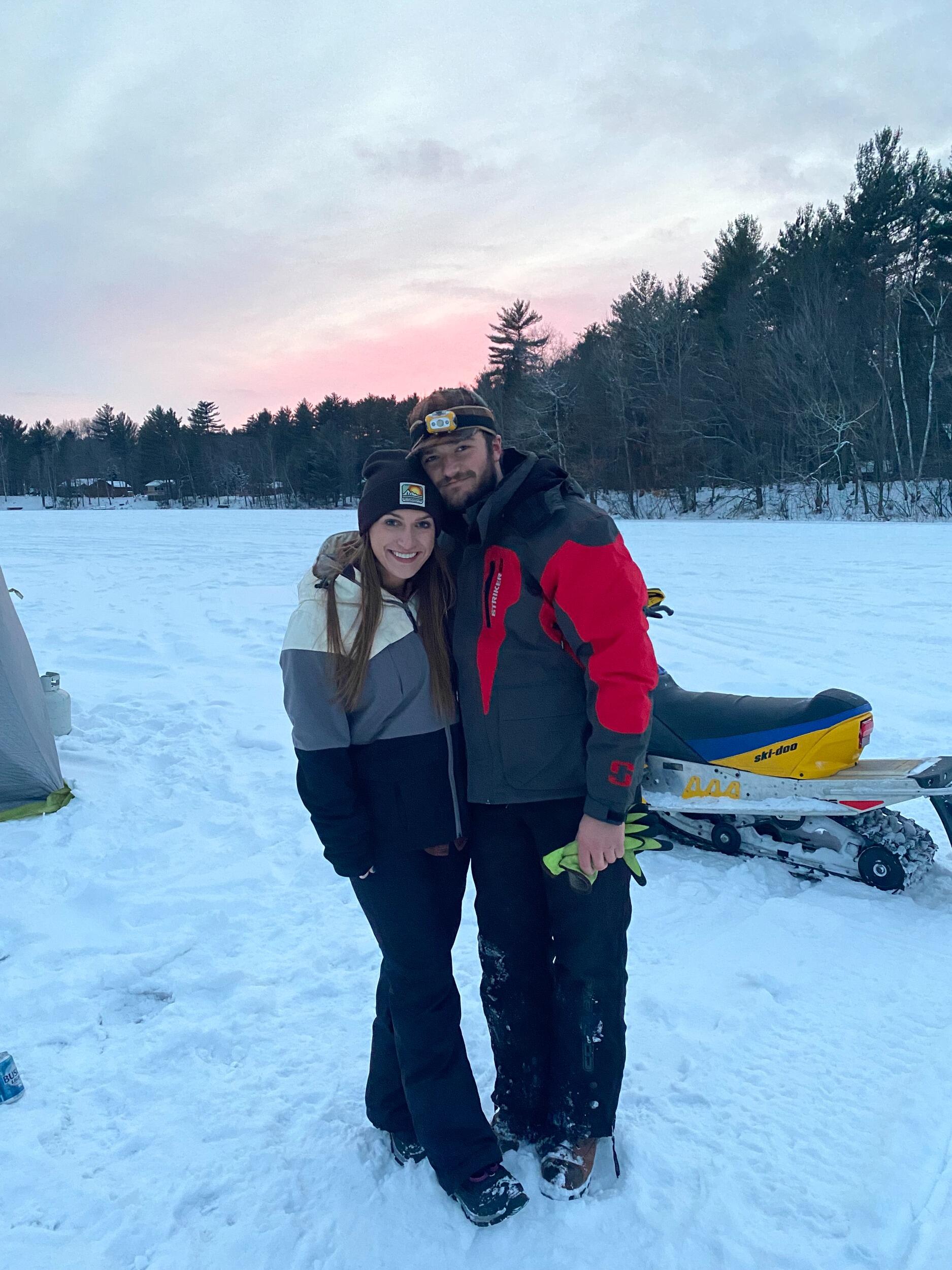 First picture together - Sumach Lake!
