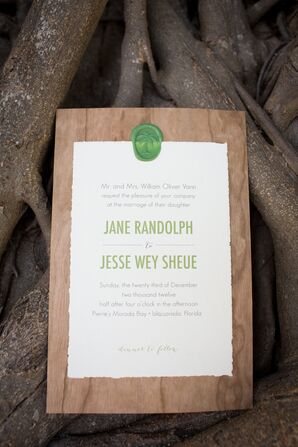 Cherry Wood Invitation