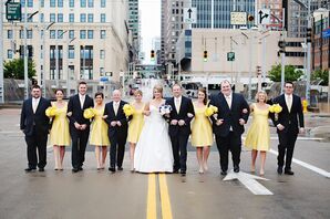 Bright Yellow Bridesmaid Dresses