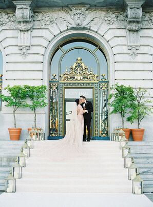 Couple at Wedding at San Francisco City Hall in San Francisco, California