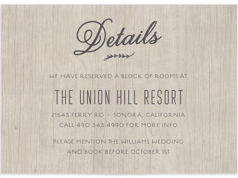 Everything You Should Include on Your Wedding Details Card