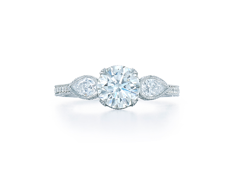 Kwiat round brilliant diamond engagement ring