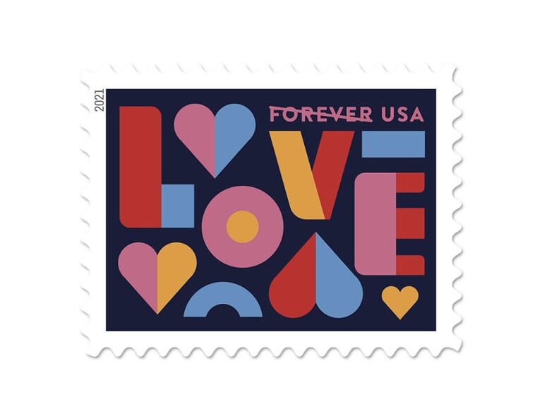 Contemporary Love postage stamp